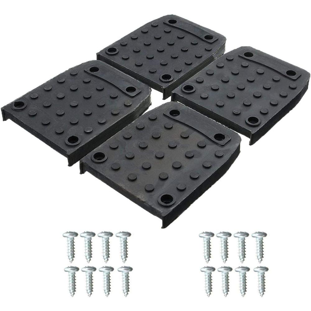 TOOKIE Stilt Sole Anti-Slip Pads for Drywall, 4pcs Construction Tripod Mat with Screw, Stilt Sole Foot Pads Replacement Kit for Indoor