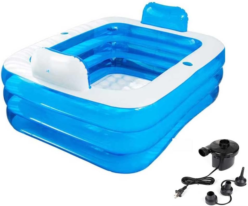 BIDESEN Double Inflatable Bath Tub,Portable Bathtub Adult, Folding Freestanding Blow Up Pool with Feature for Adult SPA,for Hot bath ic