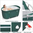LIVOSA Portable Bathtub, Foldable Tub for Adults, Bath Tub with Backrest  Suitable for Ice or Hot Bath, dark green.