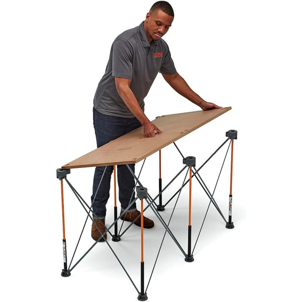 Affinity Tool Works BORA Centipede Folding Table Top for Bora Centipede Work Stand Saw Horses - 24 Inch x 48 Inch - Includes Wood Top + 6 Quick-Twi