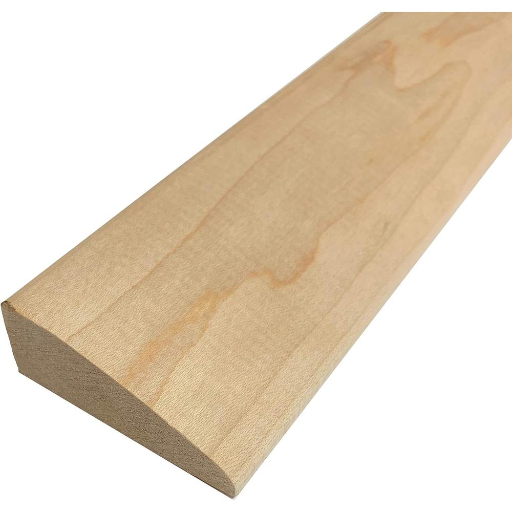 Randall Manufacturing Co., Inc 8 FT - Prefinished/Unfinished/Solid Maple Butt Edging/Reducer Moldings (1 1/4" Wide x 3/8" High, Unfinished Red Oak)