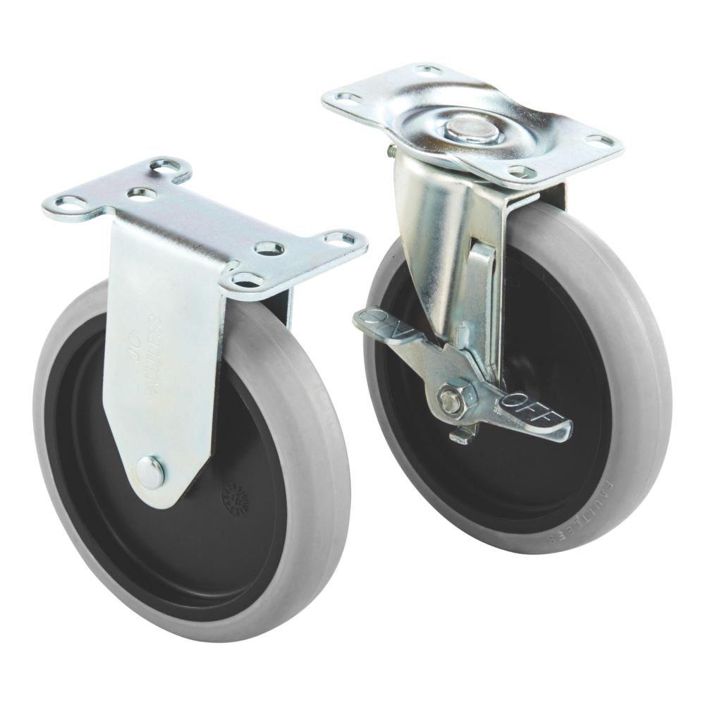 Generic Rubbermaid Commercial Products 1997371 Heavy Duty Adaptable Utility Cart Replacement Casters, 5", 5.69" Height, 5.82