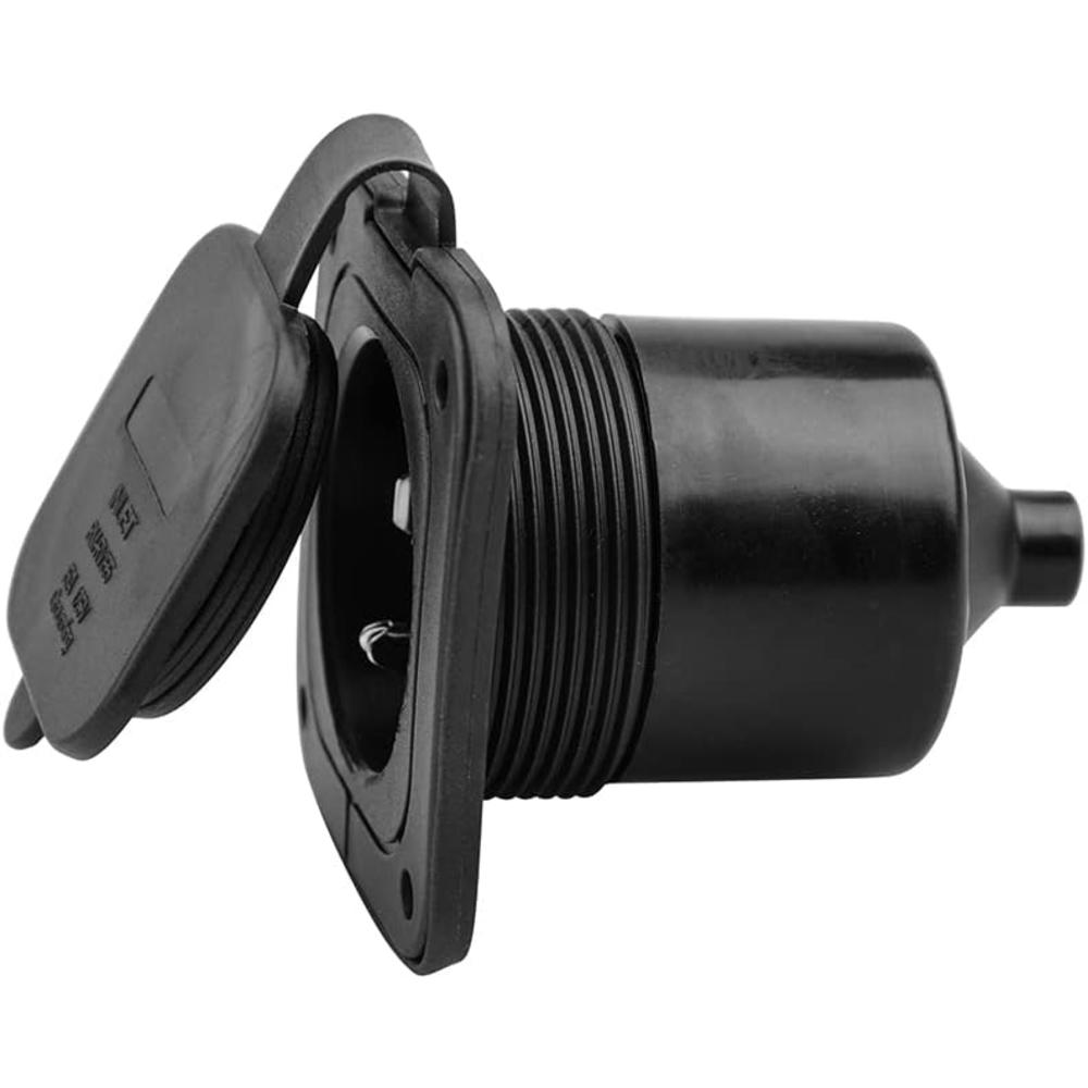 Presa Di Alimentazione RV 15A 125V NEMA 5-15 Con Tappo Impermeabile - Flangiata
