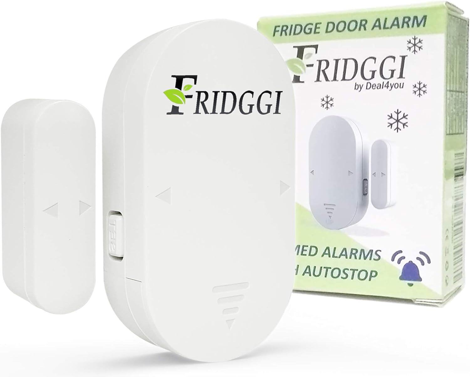 FRIDGGI - Freezer Door Alarm with Delay When Left Open, 60sec, 120sec, 180sec Reminders, Refrigerator and Fridge Door Alarm wit