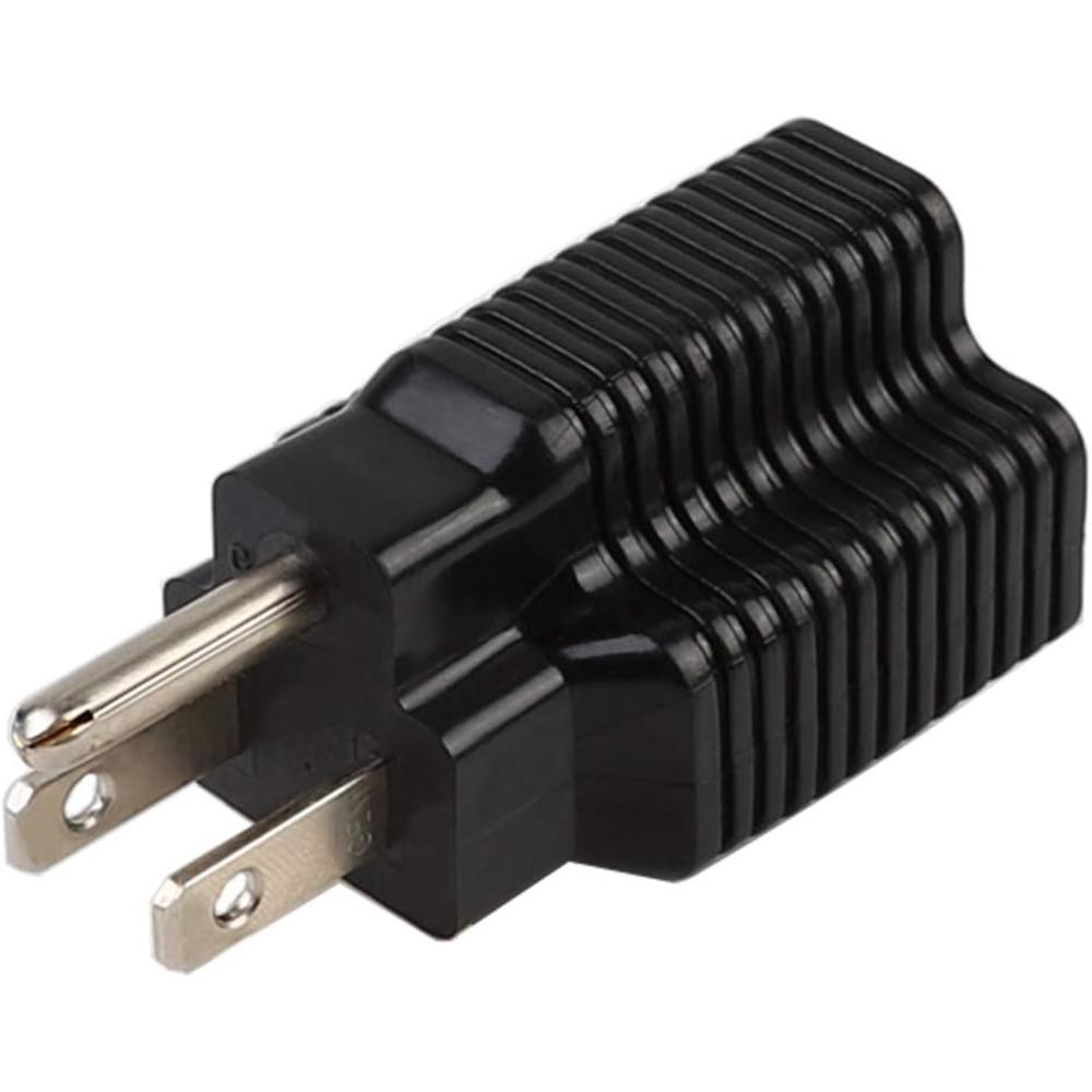 acbroad Nema 15 Amp to 20 Amp Plug Adapter ETL Listed NEMA 5-15P to 5-15/20R (Comb 20Amp T Blade) 15 Amp Household Plug to 20 Amp T-Bla