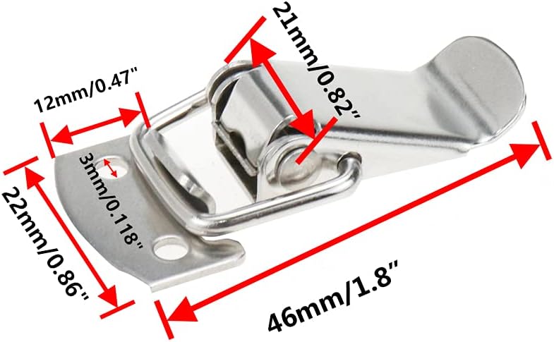 rannb Toggle Latch Mini Size Stainless Steel Latch Catches Clamp for Toolbox, Cases, Chests - Pack of 10