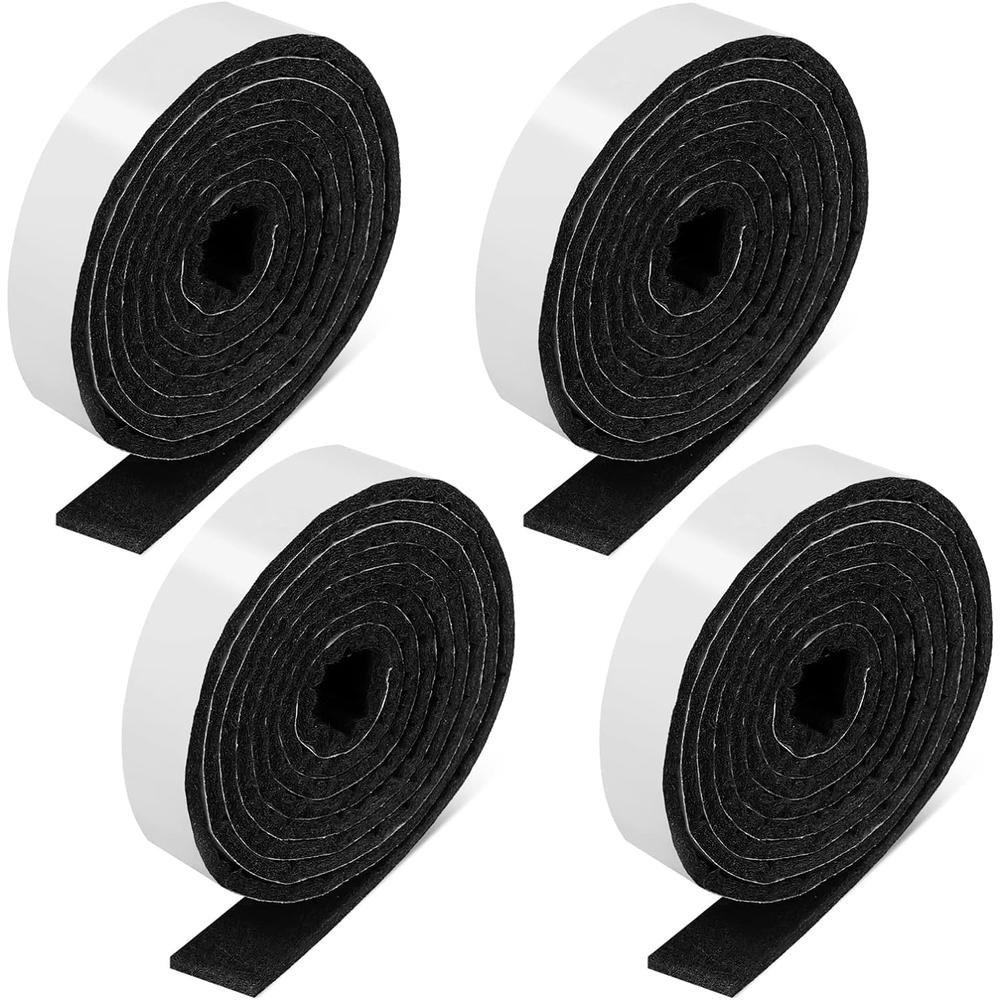 Generic 1/2 x 60 Inch Felt Strips with Adhesive Backing Felt Tapes Felt Strip Rolls Furniture Self-Stick Heavy Duty Polyester for Prote