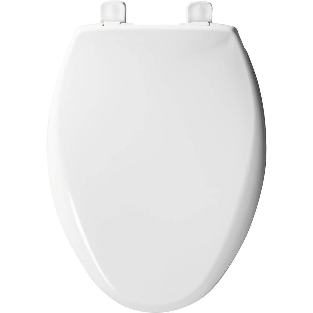 BEMIS 7900TDGSL 000 Commercial Heavy Duty Closed Front Plastic Toilet Seat with Cover will Slow Close, Never Loosen