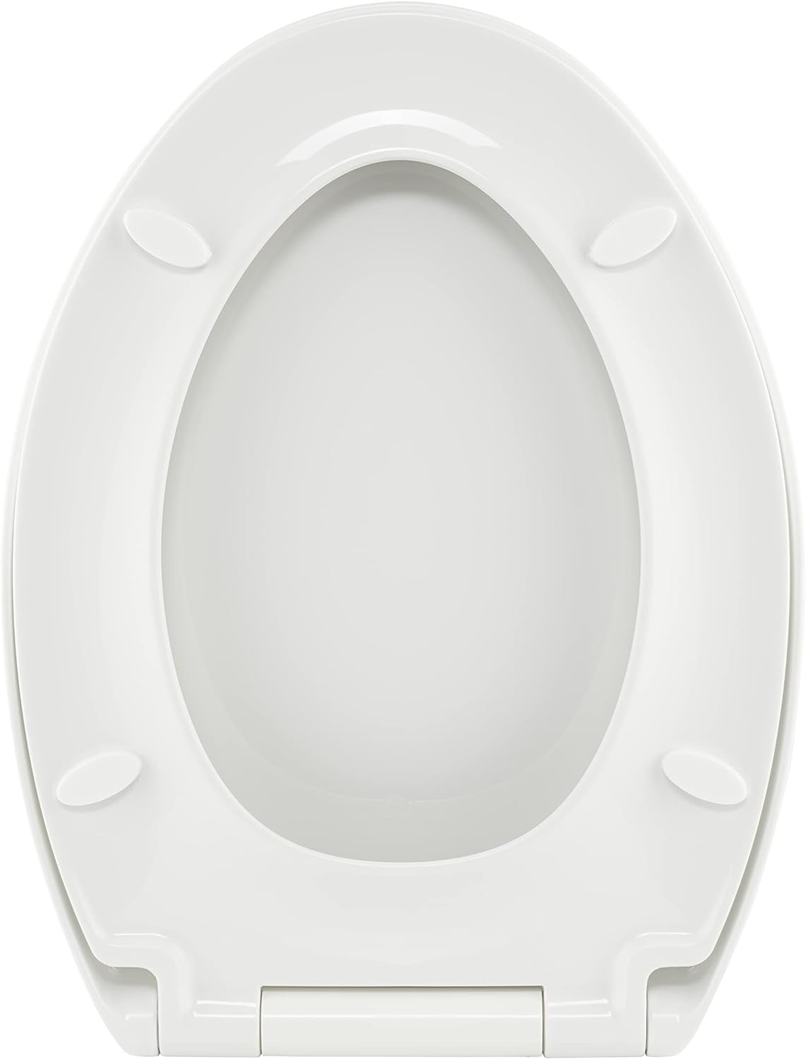 BATH ROYALE BR606-00 Premium Elongated Toilet Seat, White, High Quality Polypropylene Material
