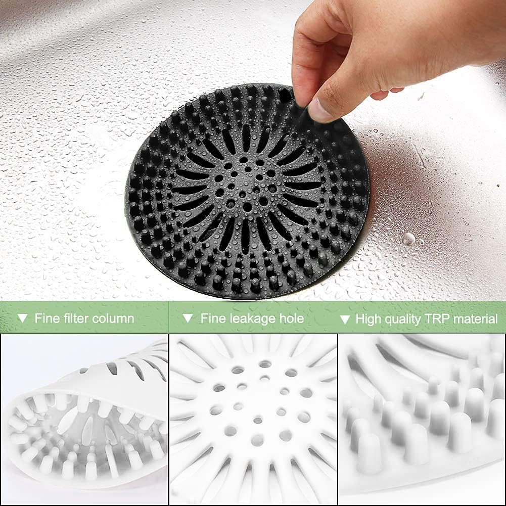 Gotega Hair Catcher Durable Silicone Hair Stopper Shower Drain Covers Easy  to Install and Clean Suit