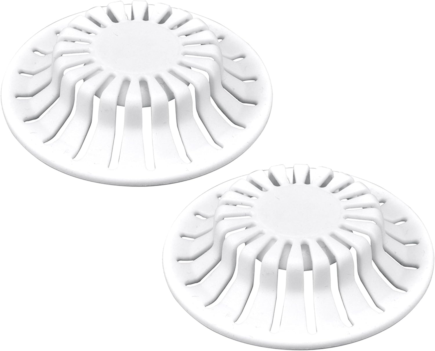 Danby DANCO Universal Bathroom Sink Suction Cup Hair Catcher Strainer and Snare | For Pop-Up Stoppers | White | 2 Pack (10769)