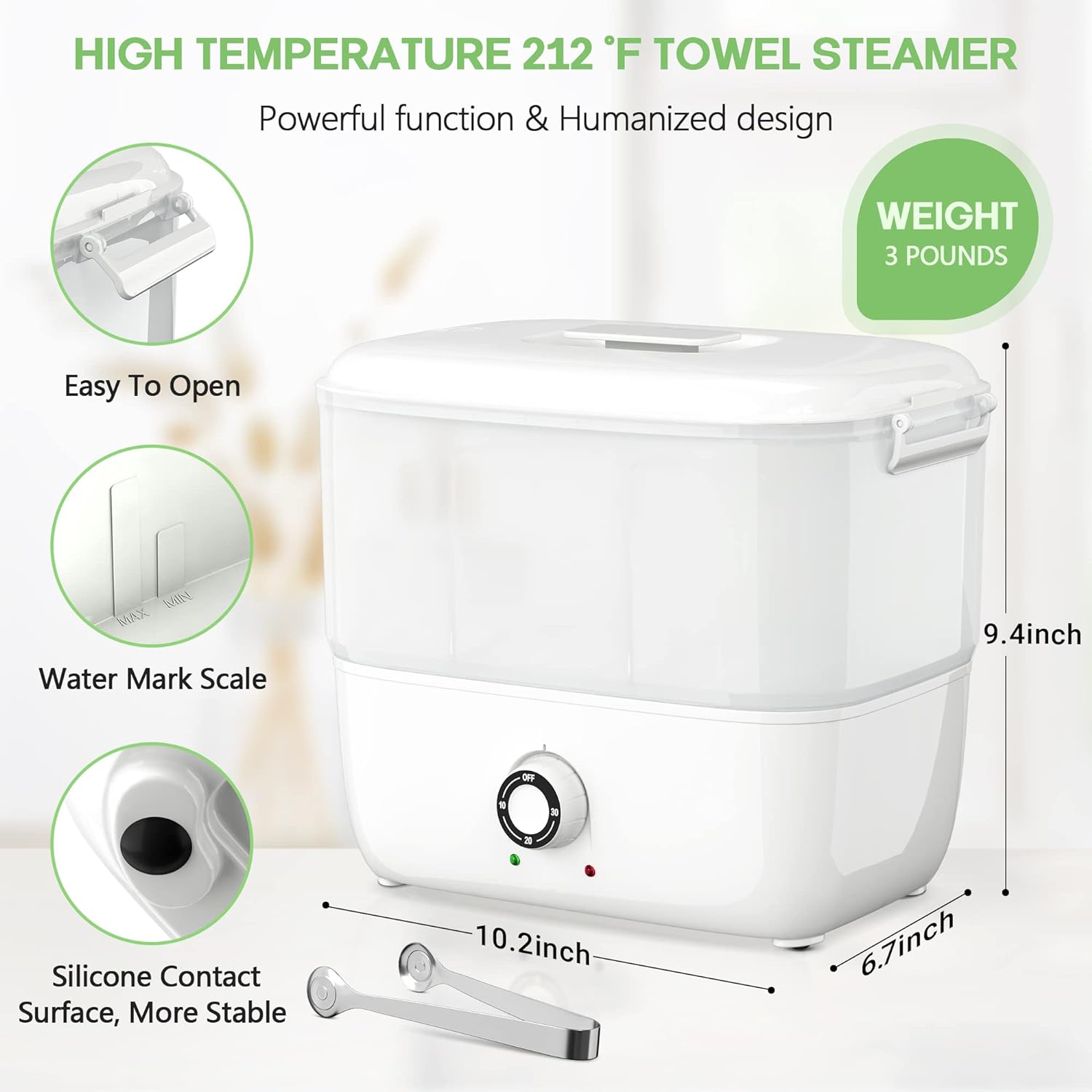 RyJaune Hot Towel Steamer, Fast Heating Mini Towel Warmer with 5L Large Capacity