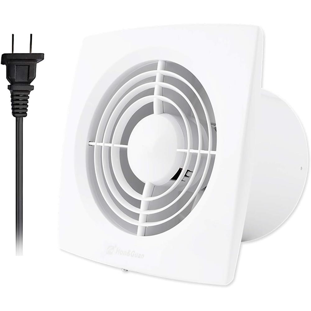 Hon&Guan 6'' Bathroom Exhaust Fan Vent Fan, 160 CFM Kitchen/Window Exhaust Fan Ceiling and Wall Mount Fan for Ventilation, Super Silent,