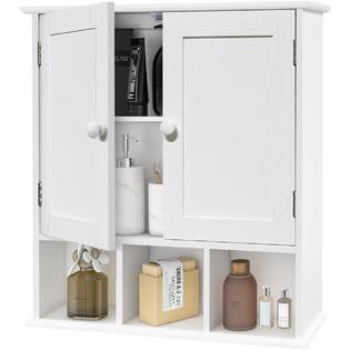 TaoHFE Bathroom Cabinet,Bathroom Wall Cabinet with 2 Door Adjustable Shelves,Over  The Toilet Storage Cabinet,White Bathroom Cabinet Wa