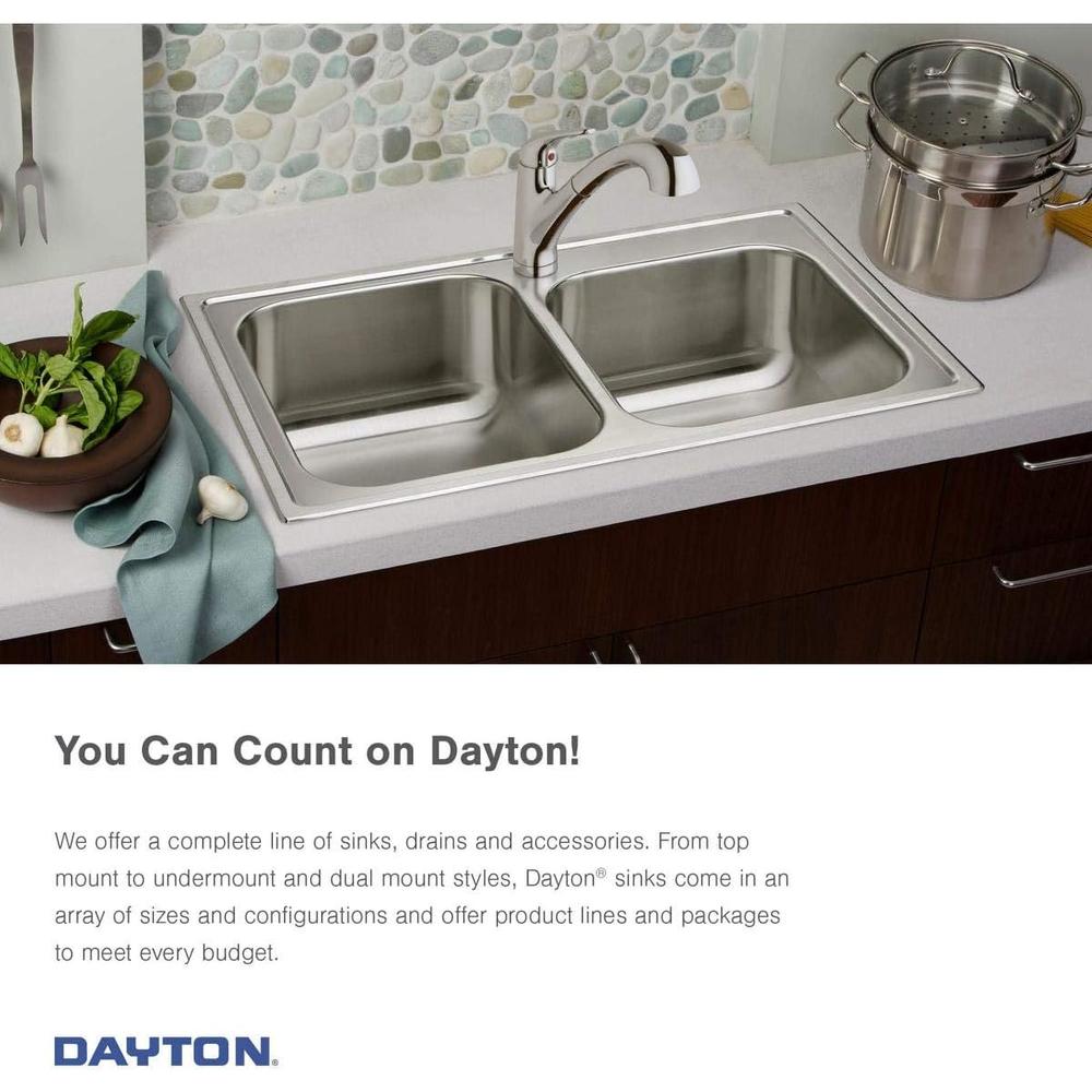 Elkay D115151 Dayton Single Bowl Drop-in Stainless Steel Bar Sink