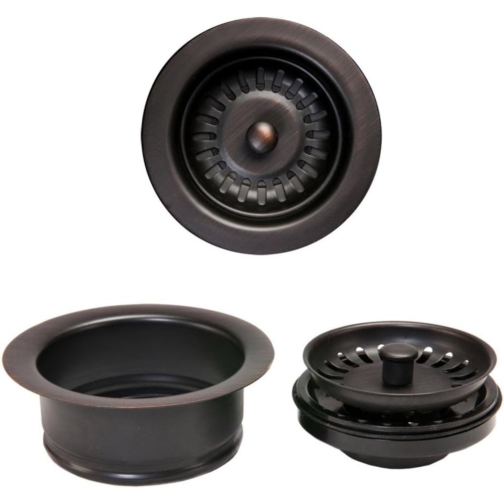Premier Copper Products DC-1ORB Drain Combination Package for Double Bowl Kitchen Sinks, Oil Rubbed Bronze