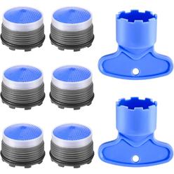 WeeVeni Faucet Aerator M18.5,  6PCS Aerator Replacement for Sink Faucet Flow Restrictor, Kitchen Cache Aerators Bathroom Sink Aerator w