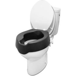 Generic KMINA - Toilet Seat Risers for Seniors with Lid (4", Soft), Raised Toilet Seat for Standard Toilets, Elevated Toilet Seat