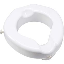 Generic Carex Raised Toilet Seat with Extra Wide Opening - Toilet Seat Riser and Handicap Toilet Seat, White, 1 Count