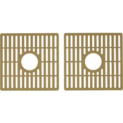 Vigo 15 in. x 15 in. Silicone Bottom Grid for Double Bowl Kitchen Sink in Matte Gold (2-Pack)