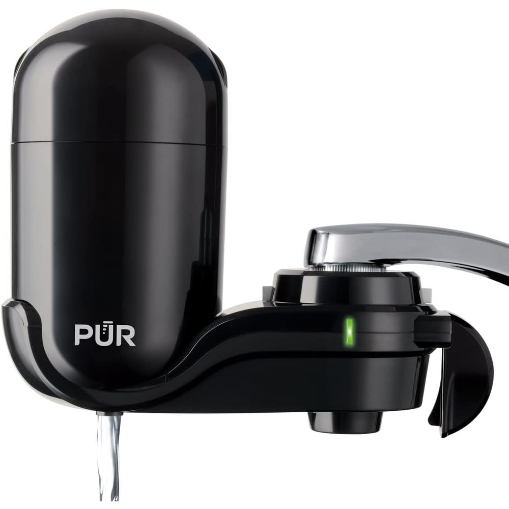 Pur Faucet Mount Water Filtration System, Black &#226;&#128;&#147; Vertical Faucet Mount for Crisp, Refreshing Water, F
