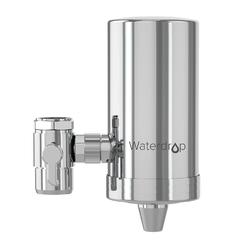 Generic Waterdrop WD-FC-06 Stainless-Steel Faucet Water Filter, Carbon Block Water Filtration System, Tap Water Filter, Reduces Chlorin