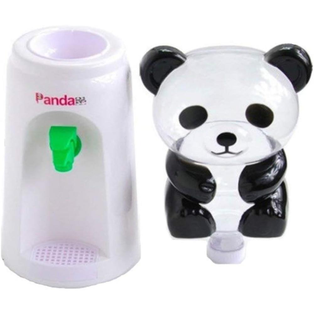 7UYUU Panda Water Dispenser, 2.5 Liters Mini Bottled Cooler Drinking Stand for Office Desk, Room Table, Kitchen Counter - White