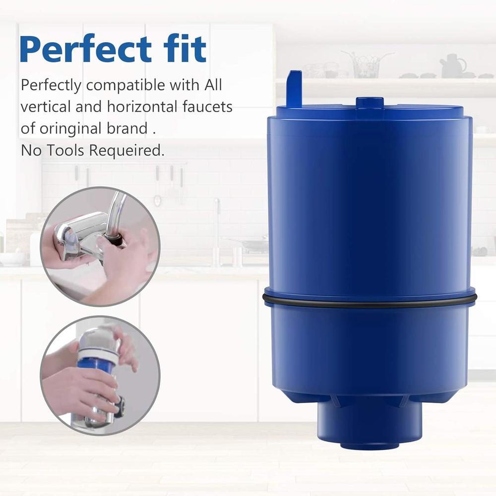 glacier fresh Replacement for PUR Water Filter Faucet, Replacement for RF-9999 and RF-3375, Compatible with All Pur Faucet Mount Filtration S