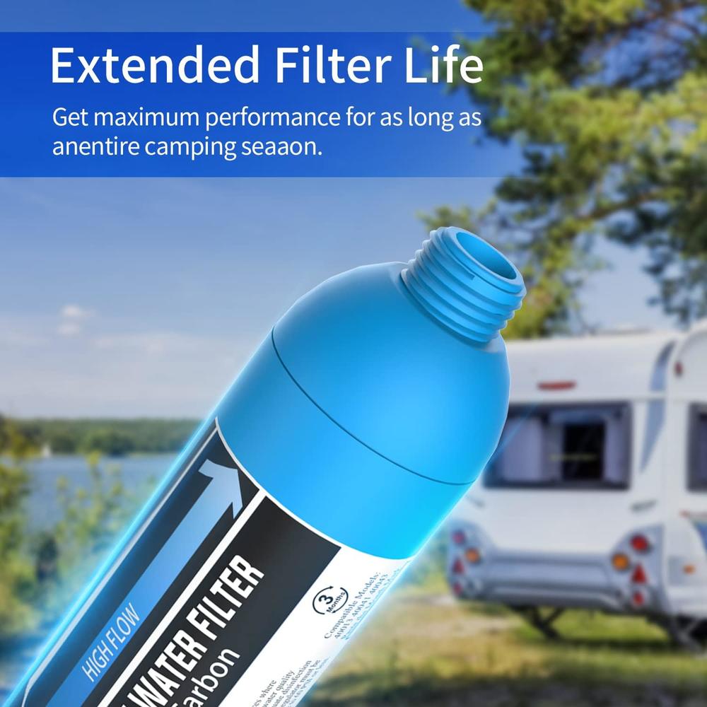 Generic Lifefilter RV Inline Water Filter, NSF Certified, Reduces Chlorine, Bad Taste