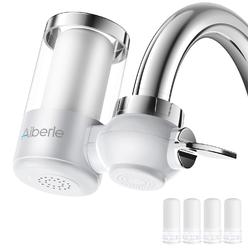 Generic Aiberle Faucet Water Filter with Washable Filter Elements, Faucet Mount Water Filters with High Flow, Transparent Shell Water F