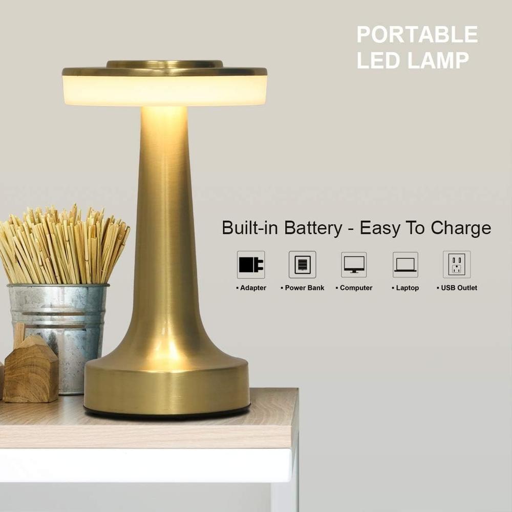 O'Bright O&#226;&#128;&#153;Bright Portable LED Table Lamp with Touch Sensor, 3-Levels Brightness, Rechargeable Battery Up t