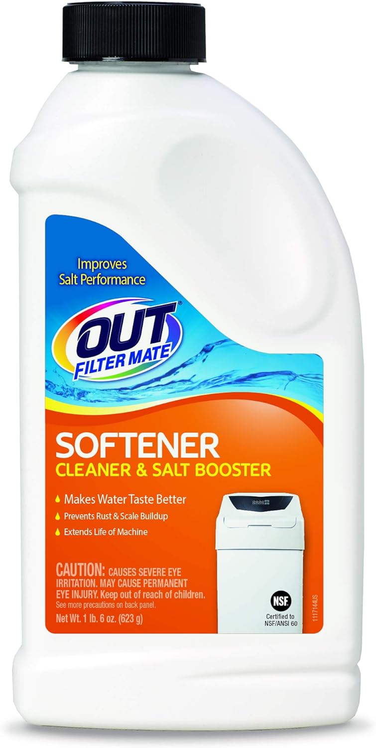 Summit Brands OUT Filter Mate&#194;&#160;Water Softener Cleaner and Salt Booster Powder, 1 lb 6 oz Bottle, Twin