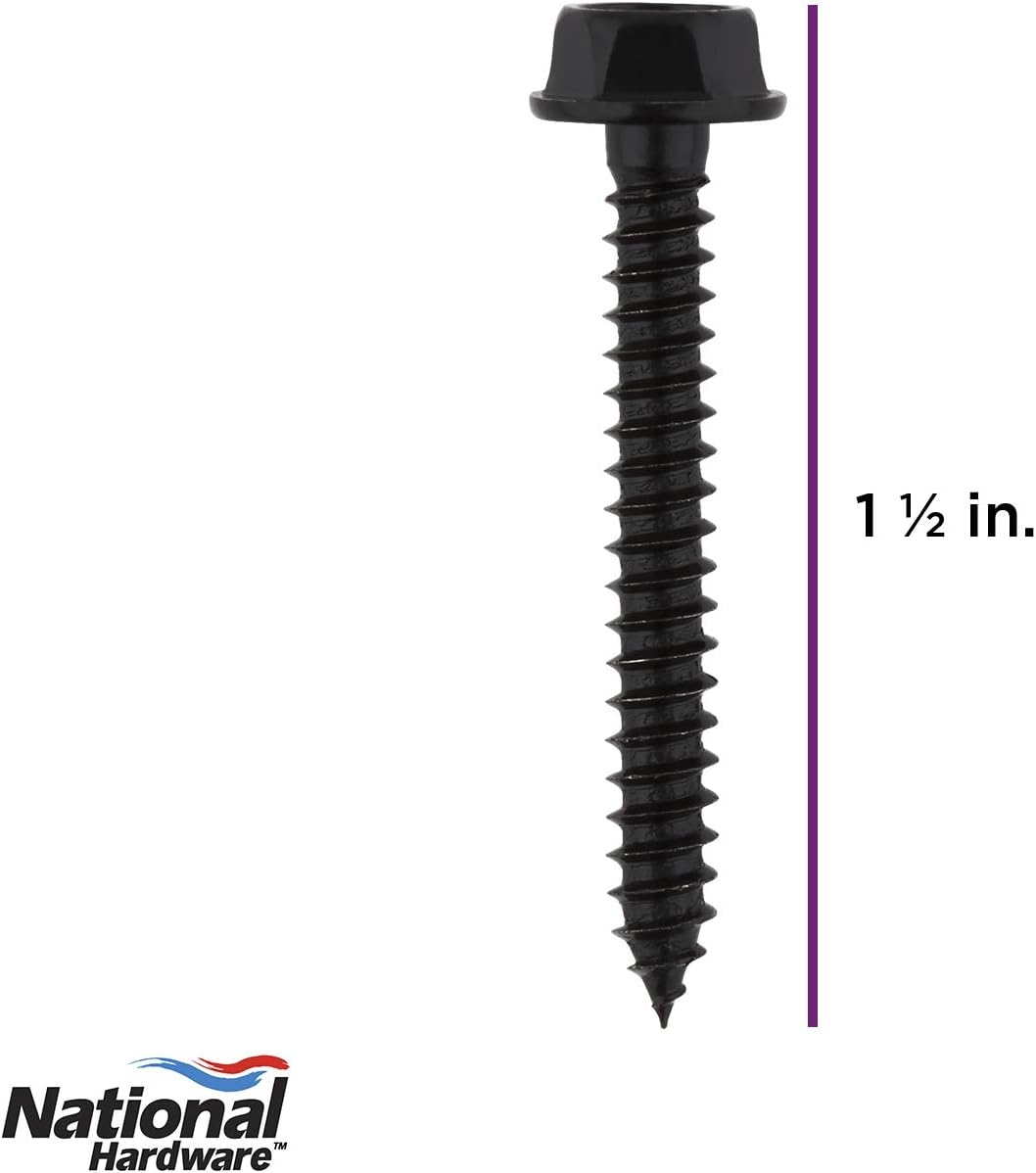 National Hardware N800-122 Hex Head Screw Used to Install 's Outdoor Reinforcement Hardware Collections on Pergolas, Gazebos, Garden, Arches, Rai