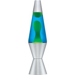 Lava Lite 2124  the Original 14.5-Inch Silver Base Lamp with Yellow Wax in Blue Liquid