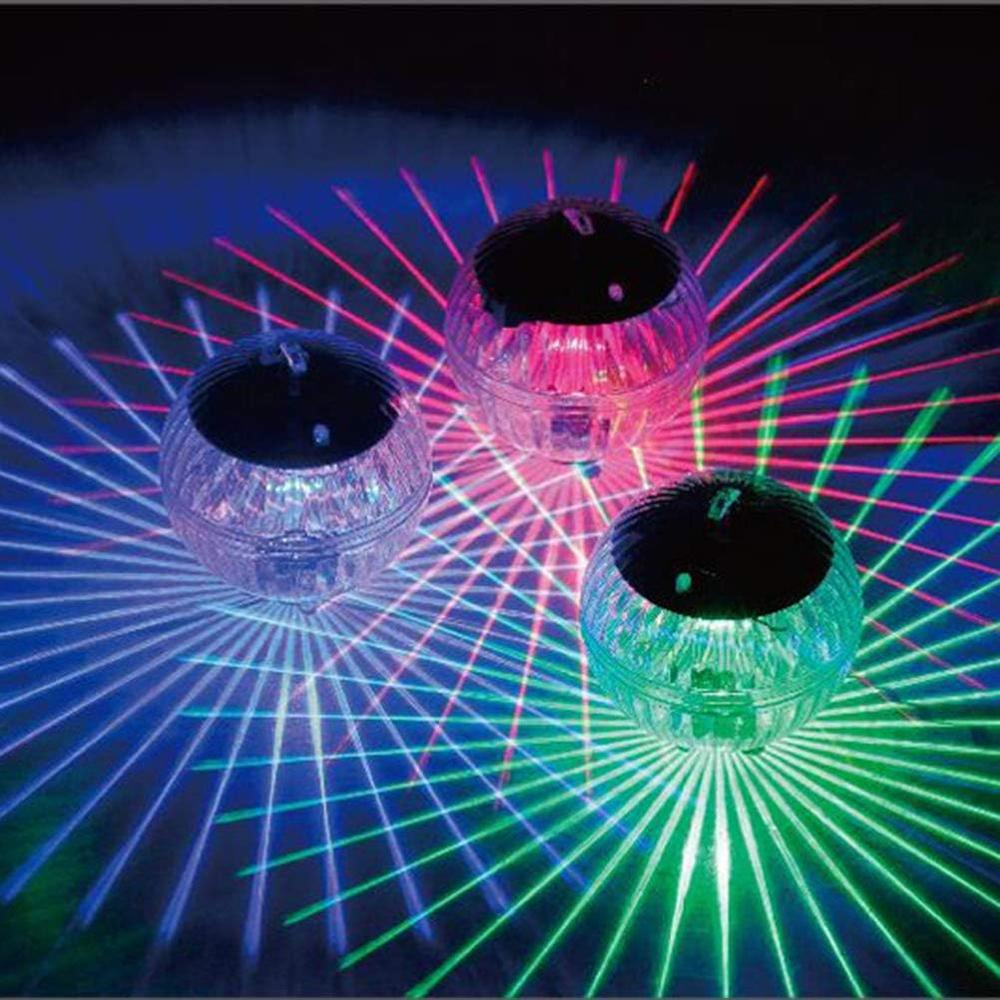 Uonlytech Solar Powered Water Float Light Pond Floating Light Magic Ball Light Garden Decoration Light Pool Light (Colorful Light)