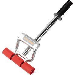 Powertec 71033 Heavy Duty 27-Inch Extendable Roller | Die-Cast Second Handle for More Leverage, Silver/red