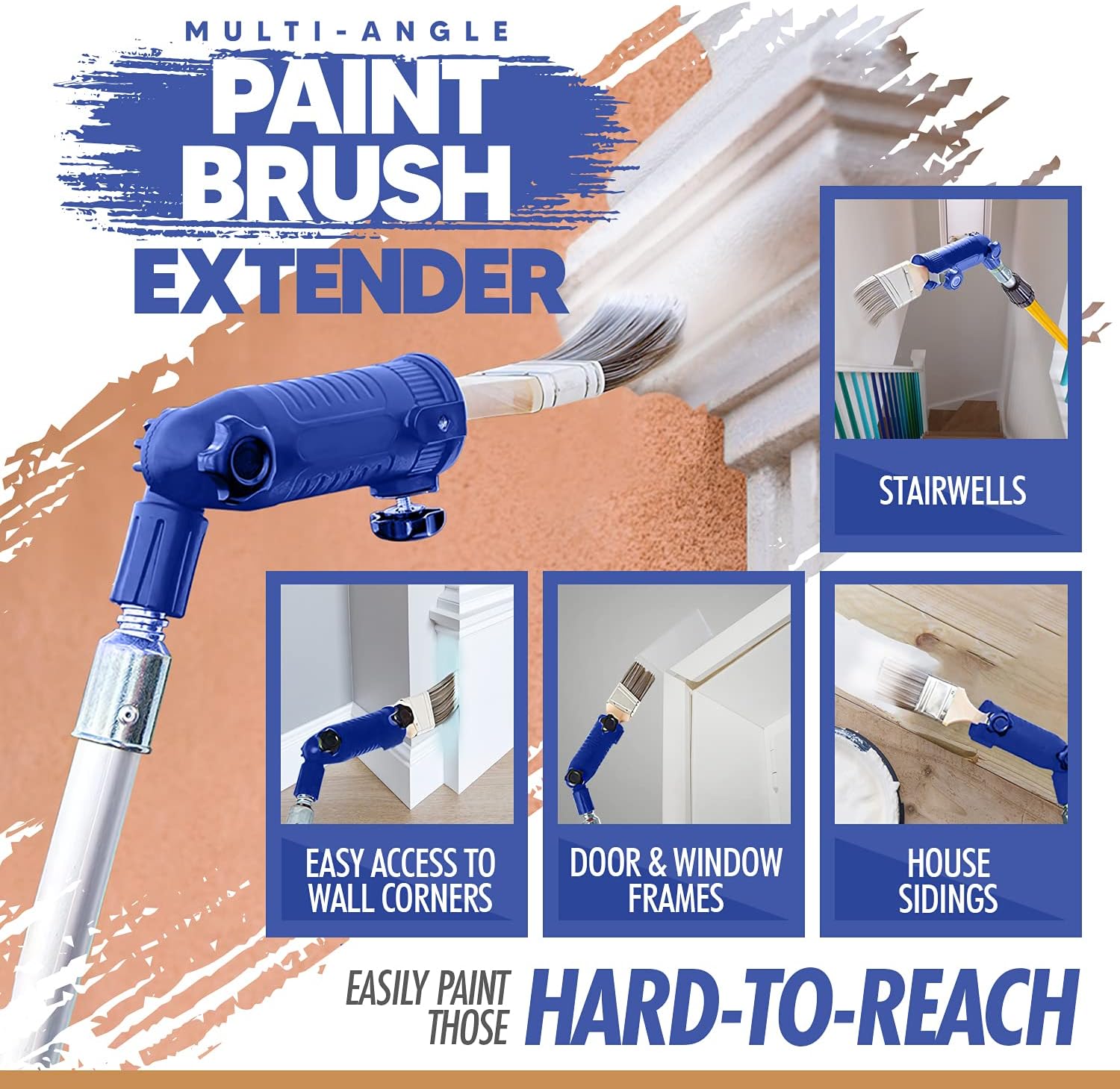 Paint Contractor Life Paint&#194;&#160;Contractor Life Multi-Angle Paint Brush Extender - Paint Edger Tool for Walls, High Ceilings, Trim and
