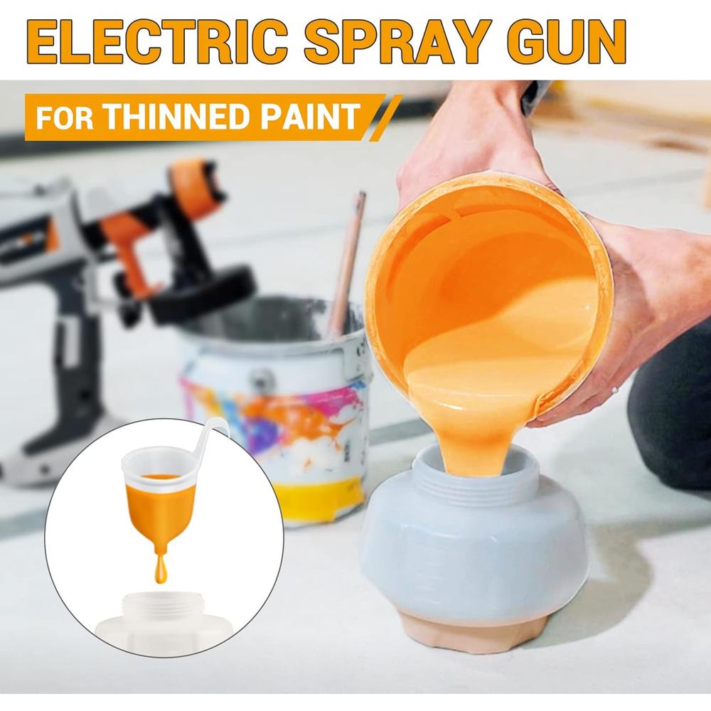 Batavia Paint Sprayer, HVLP Electric Spray Paint Gun, 1200ML, 4 Nozzles, 3 Patterns, Paint Sprayer for House Painting, Home Interior an