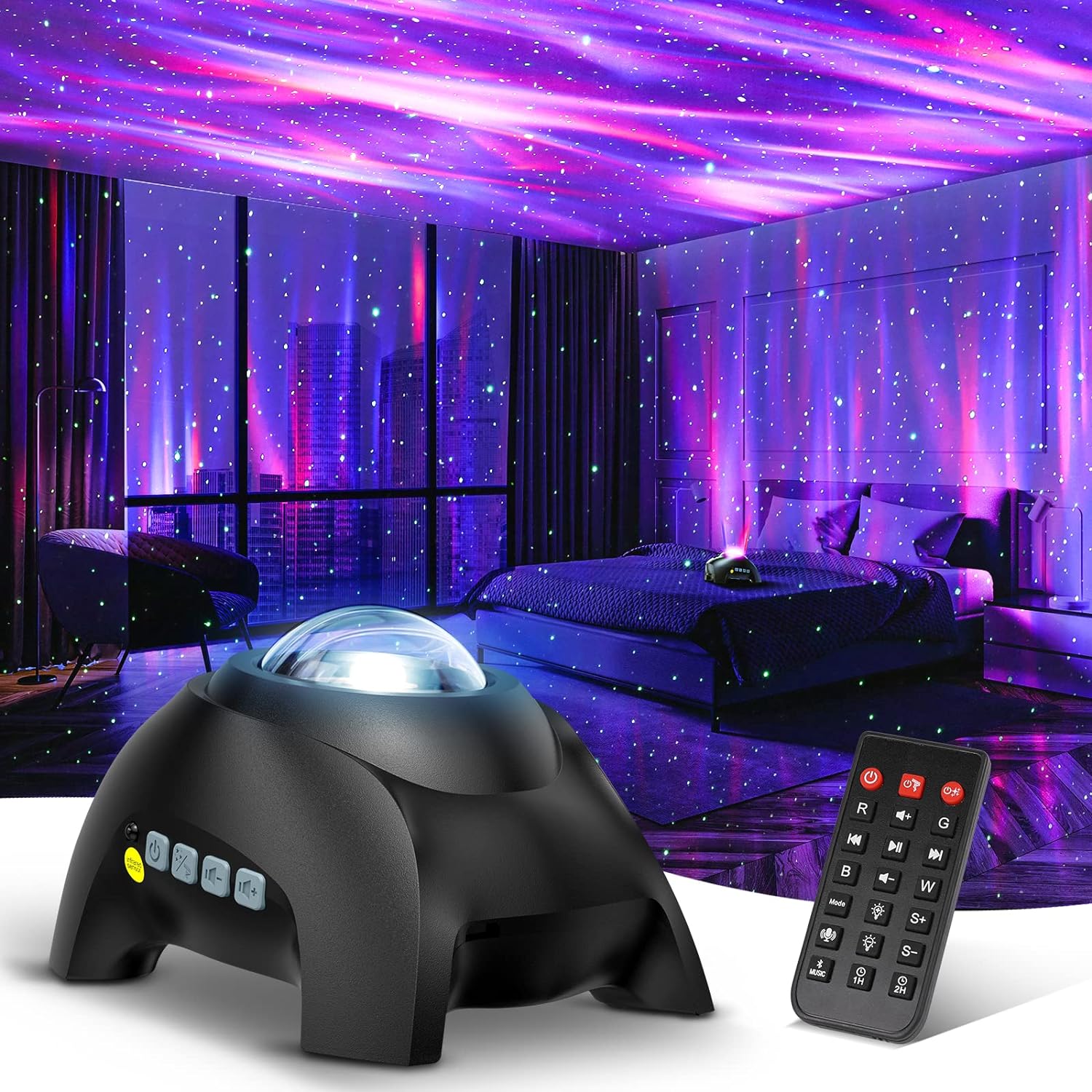 HODANS Northern Galaxy Light Aurora Projector with 33 Light Effects, Night Lights LED Star Projector for Bedroom Nebula Lamp, Remote C
