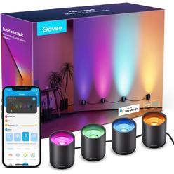 Govee RGBIC Smart Wall Sconces, Music Sync Home Decor WiFi Wall Lights Work with Alexa, Multicolor Wall Led Light for Party and Decor