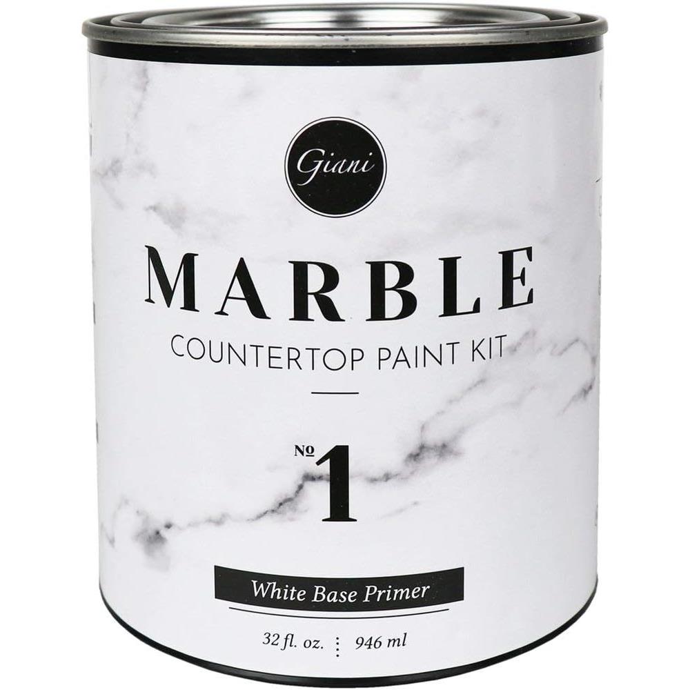 Giani Granite Giani FG-MB WHT PRMR Marble Countertop Paint Step 1 White Primer, 32 Fl Oz (Pack of 1)