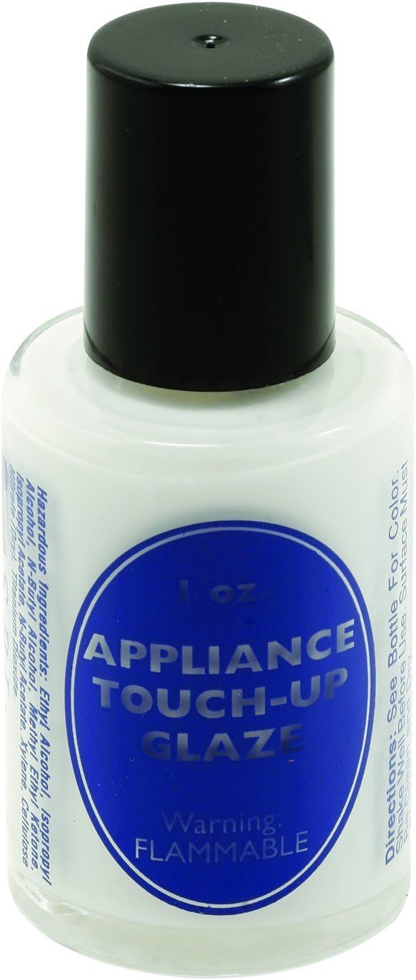 Prime-Line MP10511 Appliance Touch-Up Paint, 1 oz. Bottle, Lacquer Base, White, Gloss, w/Brush, (single pack)