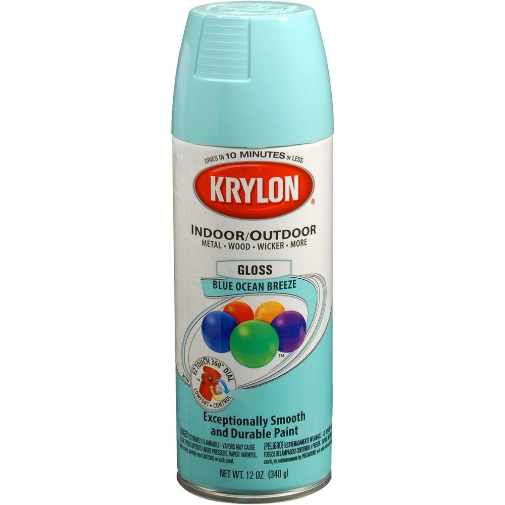 Krylon K05160202 ColorMaster Paint + Primer, Flat, Black, 12 oz.