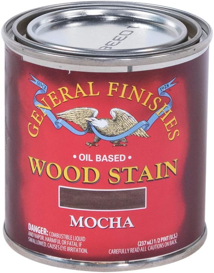 General Finishes Oil Based Penetrating Wood Stain, 1 Quart, Mocha