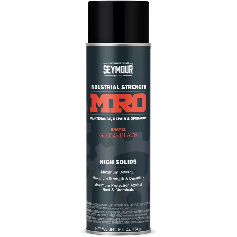Seymour Midwest SEYMOUR 620-1415 Industrial MRO High Solids Spray Paint, Gloss Black