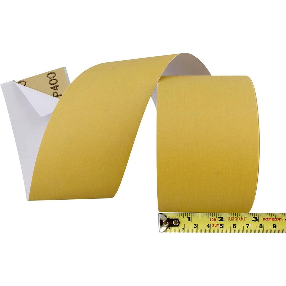 ABN Adhesive Sticky Back 400-Grit Sandpaper Roll 2-3/4in x 20 Yards Aluminum Oxide Golden Yellow Longboard Dura PSA