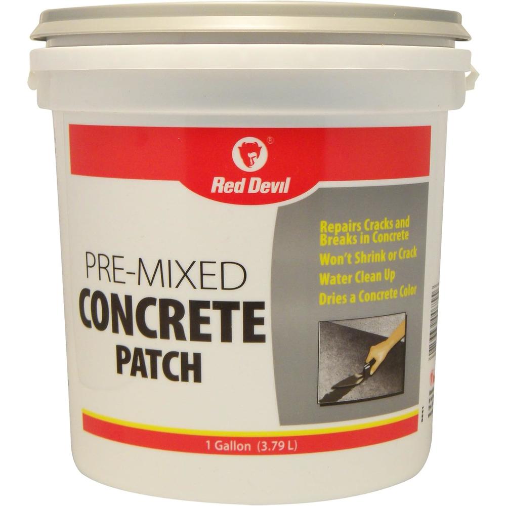 Red Devil 0641 Pre-Mixed Concrete Patch, 1 Gallon, Pack of 1, Gray