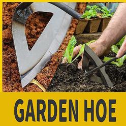 MOTEERLLU Garden Tools Hollow Hoe, All-Steel Hardened Hollow Hoe, Sharp Garden Edger Weeder, Durable Gardening Hoe Hand Tool Weed Puller