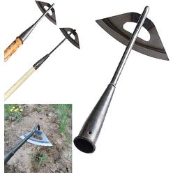 BuerKeo Gardening Tools Hollow Hoe, All-Steel Hardened Hollow Hoe, Sharp Durable Garden Weeding Tools, Hoe Garden Tool Hand Shovel Weed