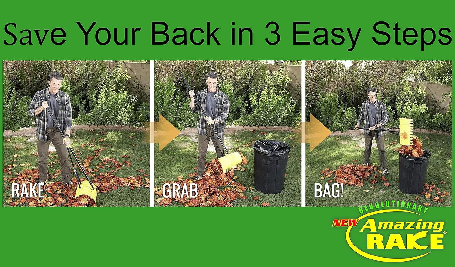 Amazing Rake Back Saving Garden Rake &#226;&#128;&#149; Leaf Rakes for Gardening &#226;&#128;&#149; Leaf Picker Uppe